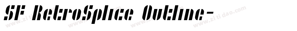 SF RetroSplice Outline字体转换